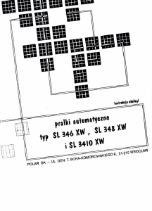 Instrukcja Polar SL 346 XW Pralka