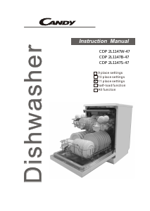 Manual Candy CDP 2L1147B-47 Dishwasher