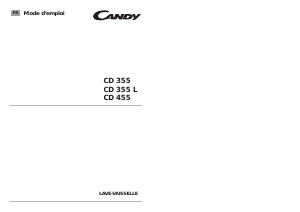 Mode d’emploi Candy CD 355-47 Lave-vaisselle