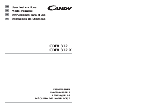 Manual Candy CDF8 312/1-S Máquina de lavar louça