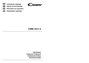 Priručnik Candy CDF8 815 X - S Perilica posuđa