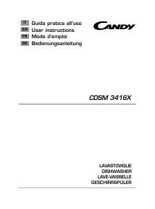 Manuale Candy CDSM 3416X Lavastoviglie