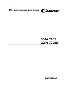 Manual de uso Candy CDPA 7205S-12 Lavavajillas