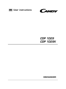 Manual Candy CDP 1D29X-AUS Dishwasher