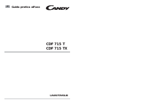 Manuale Candy CDF 715 TX01 Lavastoviglie