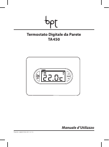 Manuale BPT TA 450 Termostato
