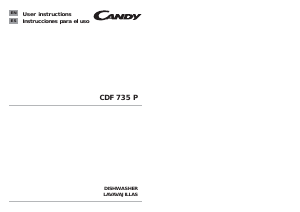 Manual Candy CDF 735 P-16S Dishwasher