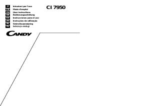 Manual Candy CI 7950 X Máquina de lavar louça