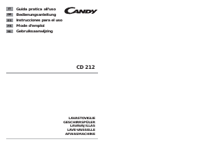 Manuale Candy CD 212A-40 S Lavastoviglie