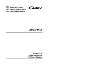 Manual Candy CDF8 65E10-S Dishwasher