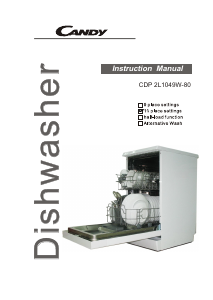 Manual Candy CDP 2L1049B-80 Dishwasher