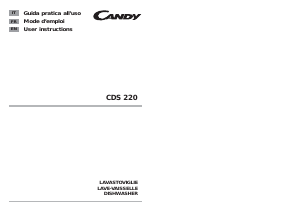 Manual Candy CDS 220 W Dishwasher