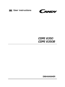Manual Candy CDPE 6350B-80 Dishwasher