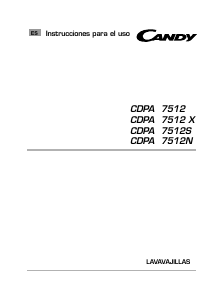 Manual de uso Candy CDPA 7512S-12 Lavavajillas