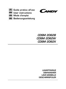 Manual Candy CDSM 2D62X Dishwasher