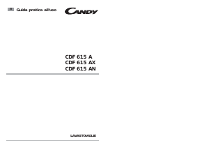 Manuale Candy CDF 615 A 01 Lavastoviglie