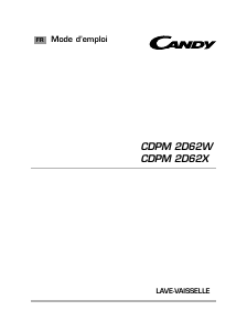 Mode d’emploi Candy CDPM 2D62W-47 Lave-vaisselle