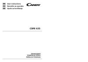Manual Candy CDF8 635-S Dishwasher