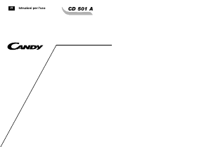 Manuale Candy CD 501 IT Lavastoviglie