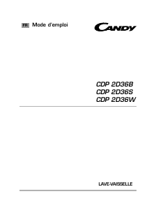 Mode d’emploi Candy CDP 2D36W-47 Lave-vaisselle