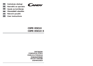 Manual Candy CDF8 85E10-S Dishwasher