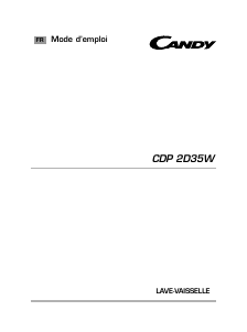 Mode d’emploi Candy CDP 2D35W-47 Lave-vaisselle