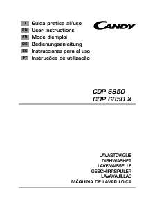 Manuale Candy CDP 6850X Lavastoviglie