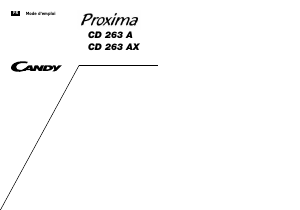 Mode d’emploi Candy CD 263A FR Lave-vaisselle