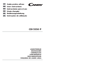 Manual Candy CDI 5550 Dishwasher