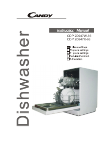 Manual Candy CDP 2D947W-86 Dishwasher