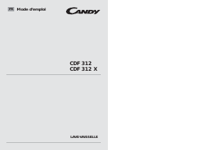 Mode d’emploi Candy CDF312X-47 Lave-vaisselle