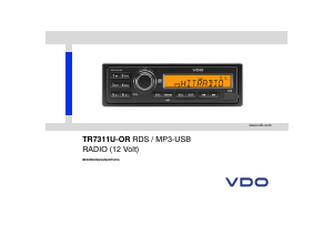 Bedienungsanleitung VDO TR7311U-OR Autoradio