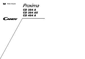 Mode d’emploi Candy CD 484A FR Lave-vaisselle