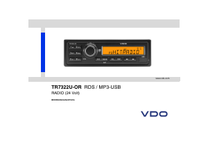Bedienungsanleitung VDO TR7322U-OR Autoradio