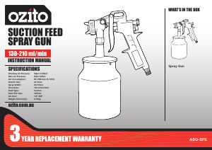 Manual Ozito ASG-SFE Paint Sprayer