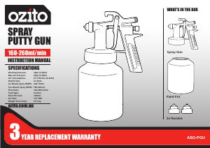 Handleiding Ozito ASG-PGU Verfspuit
