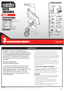 Manual Ozito RSH-2435 Garden Shredder