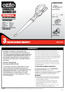 Handleiding Ozito OBL-0185 Bladblazer