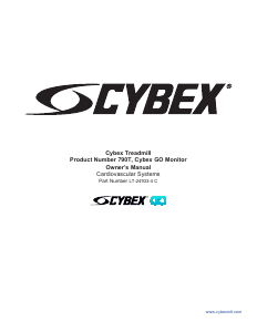 Manual Cybex 790T CO Treadmill