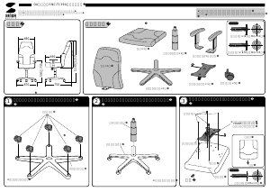 説明書 サンワ SNC-T139ABK 事務用椅子