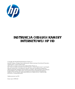 Instrukcja HP HD 1300 Kamera internetowa