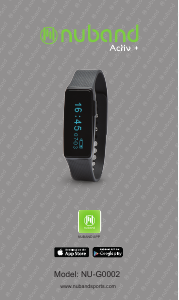 Handleiding Nuband NU-G0002 Activ+ Activity tracker