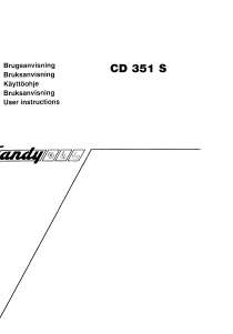 Brugsanvisning Candy CD 351 S Opvaskemaskine