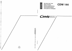 Manuale Candy CDW 144/1 Lavastoviglie