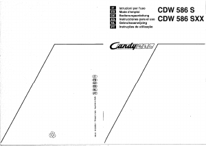 Manuale Candy CDW 586/1S Lavastoviglie