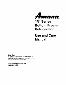 Handleiding Amana BQ20RBG Koel-vries combinatie