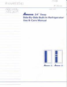 Manual Amana SBD20K Fridge-Freezer