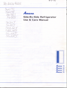 Manual Amana SBI20J Fridge-Freezer