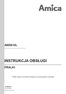 Instrukcja Amica AWS610L Pralka