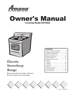 Manual Amana ART6522WW Range